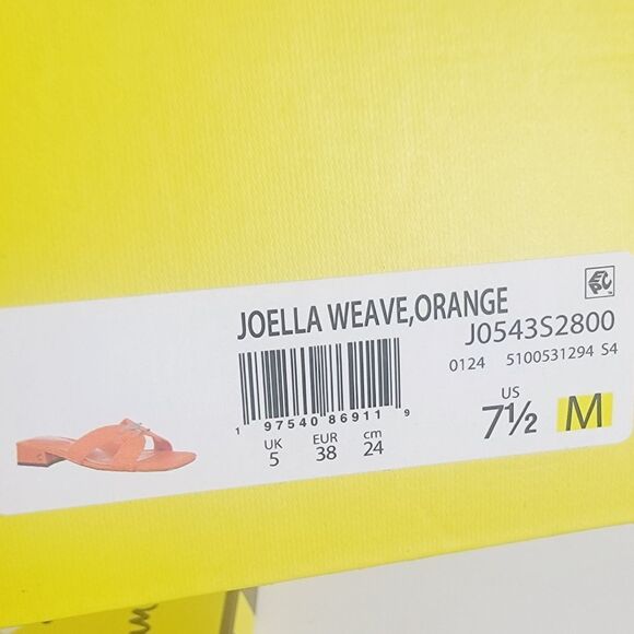 NEW Sam Edelman Circus NY Joella Weave Slide Sandal Orange Size 7.5 - Picture 8 of 9